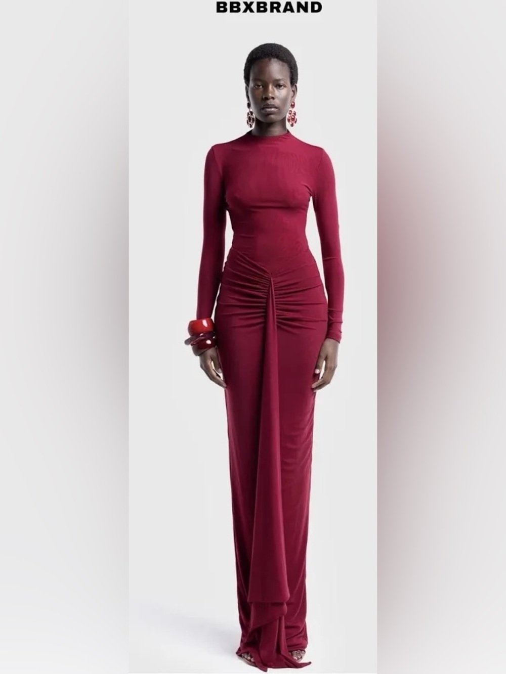 ALUYA MESH DRESS BBX BRAND - Wine
